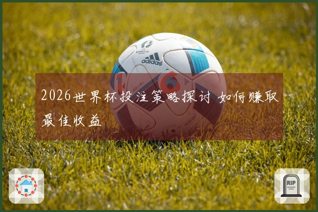 2026世界杯投注策略探讨 如何赚取最佳收益